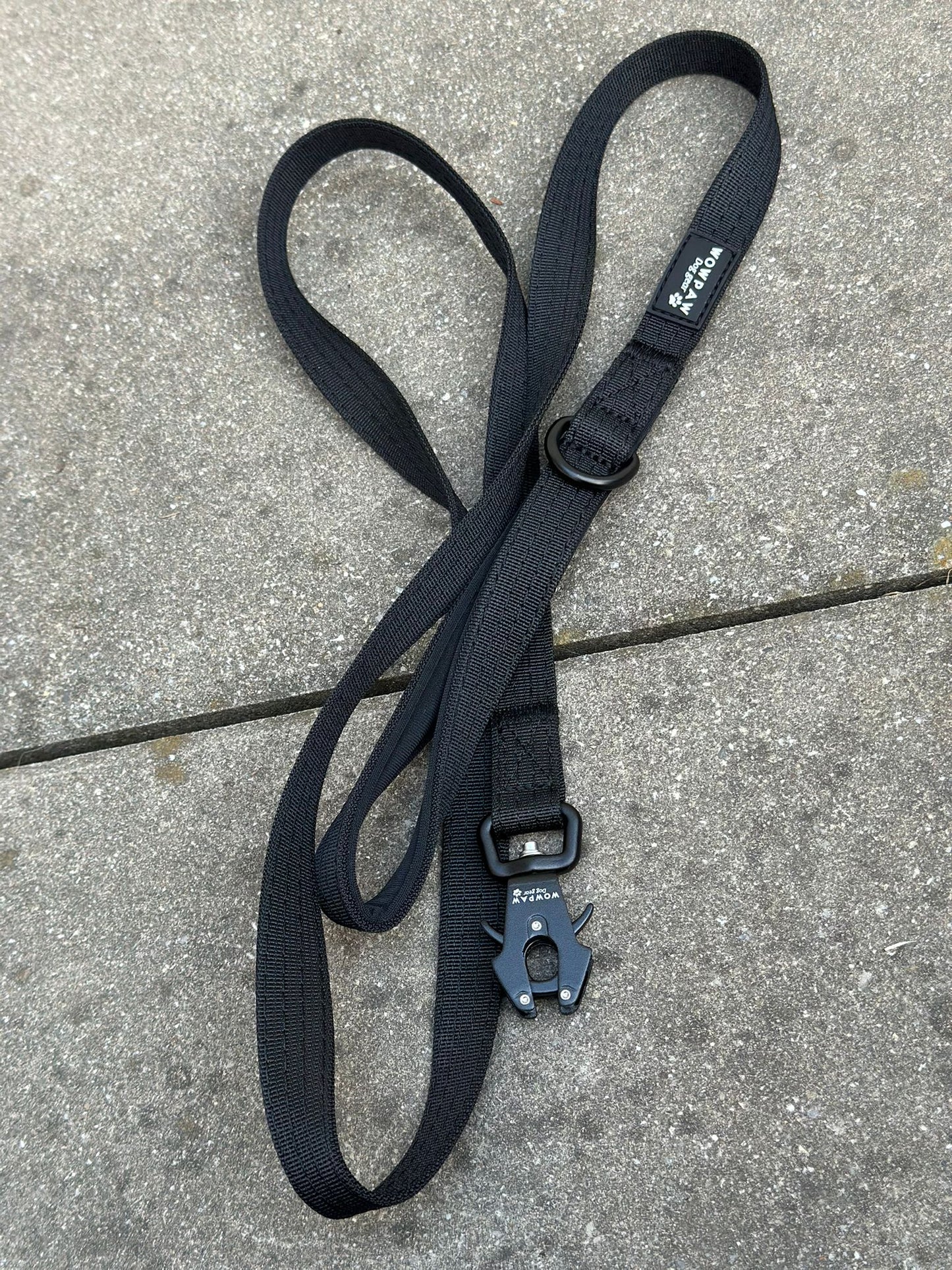 Taktische Hundeleine ULTRA LIGHT SOFTLINE XXS Schwarz – 1,5 m mit Mini-Froschkarabiner