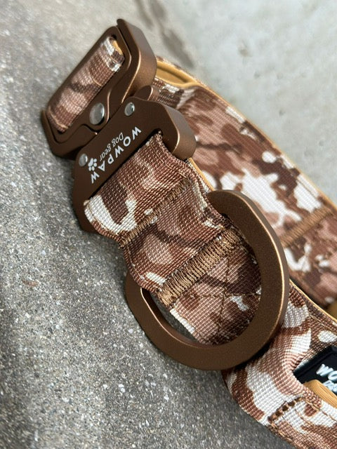 Taktisches Hundehalsband ULTRA LIGHT 3,8cm Braun Camo Edition M