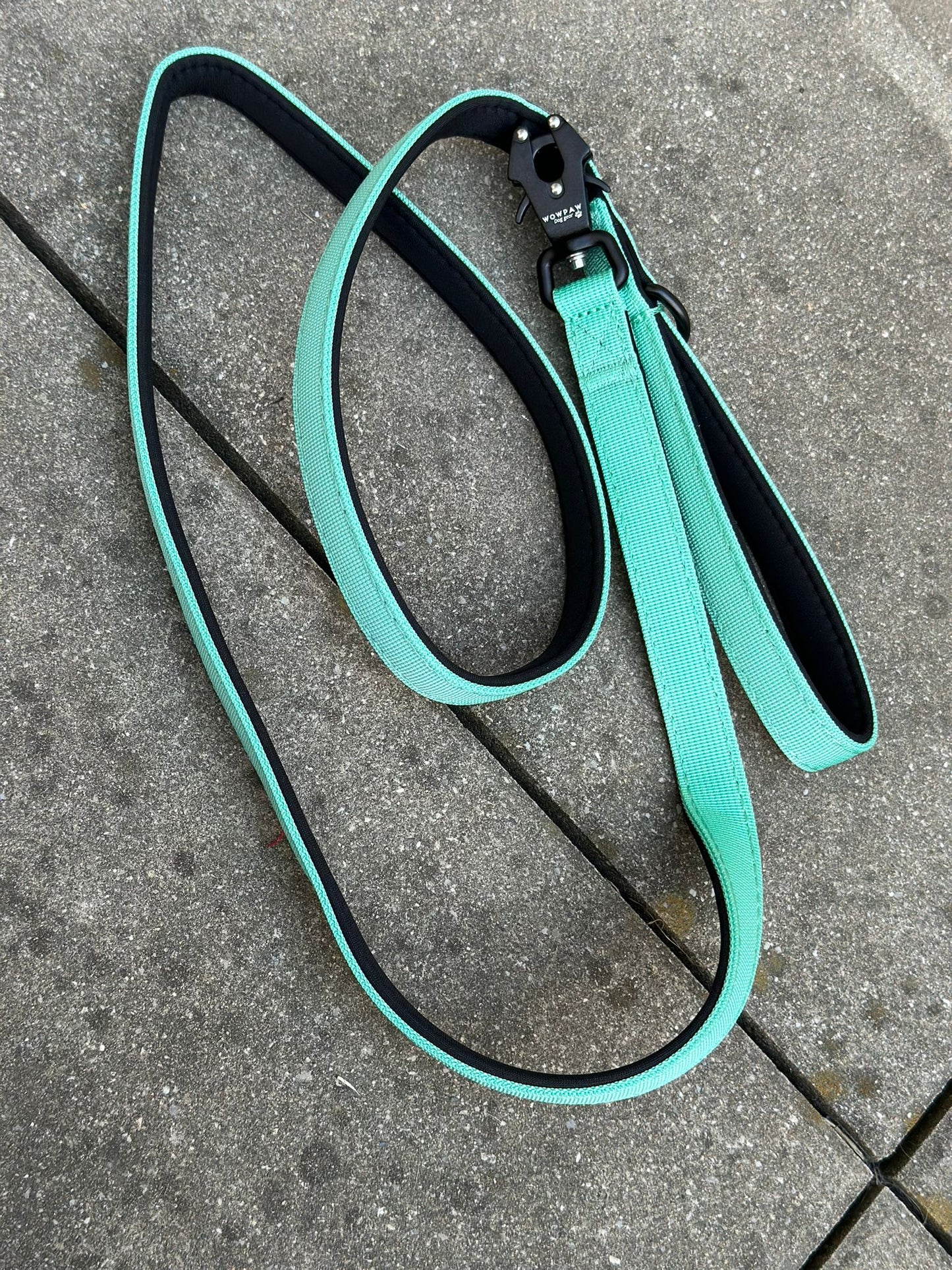 Taktische Hundeleine ULTRA LIGHT XXS Mint – 1,5 m mit Mini-Froschkarabiner