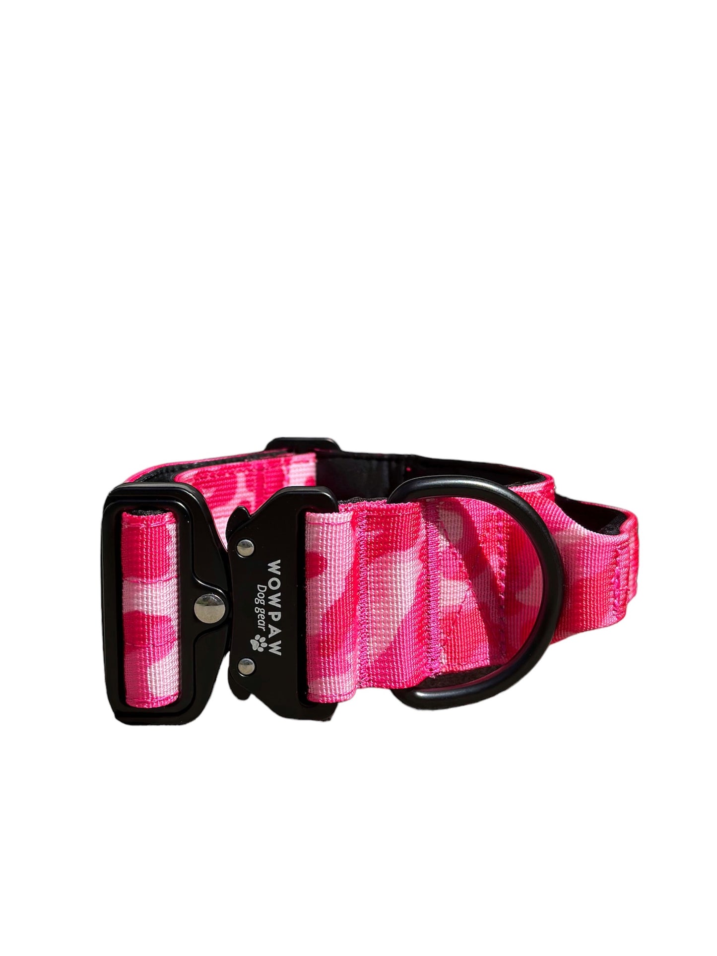 Hochwertiges taktisches Hundehalsband Pink-Camouflage Größe S