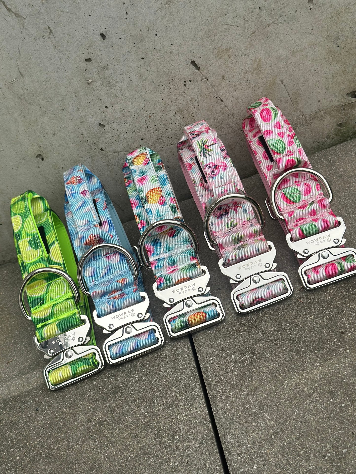 Hochwertiges taktisches Hundehalsband FLAMINGOS LIMITIERT Größe M Breite 5cm