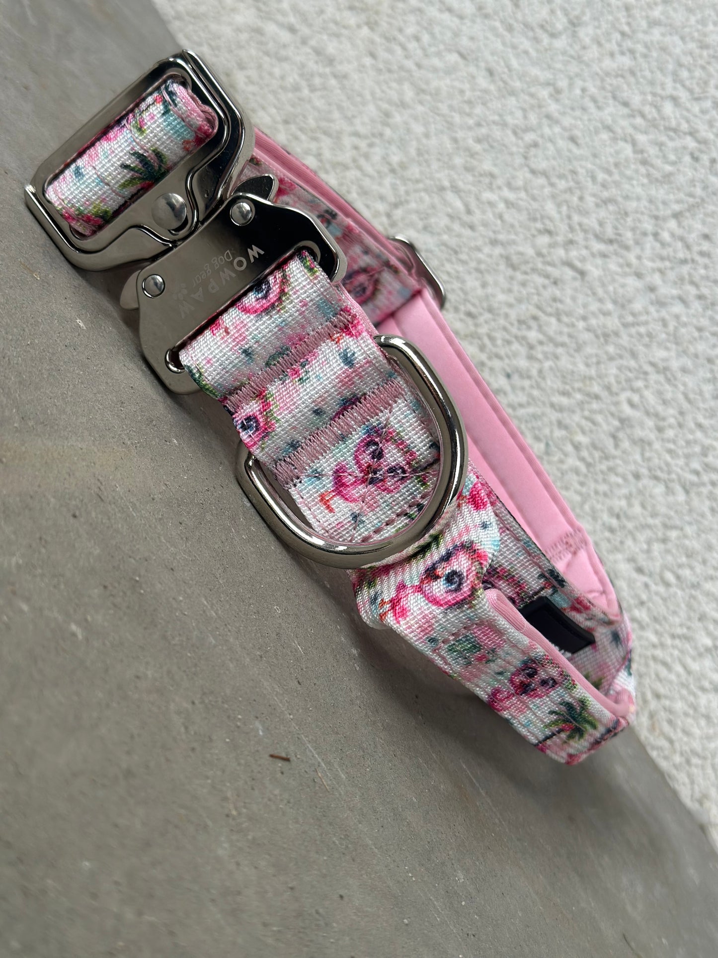 Hochwertiges taktisches Hundehalsband FLAMINGOS LIMITIERT Größe M Breite 5cm