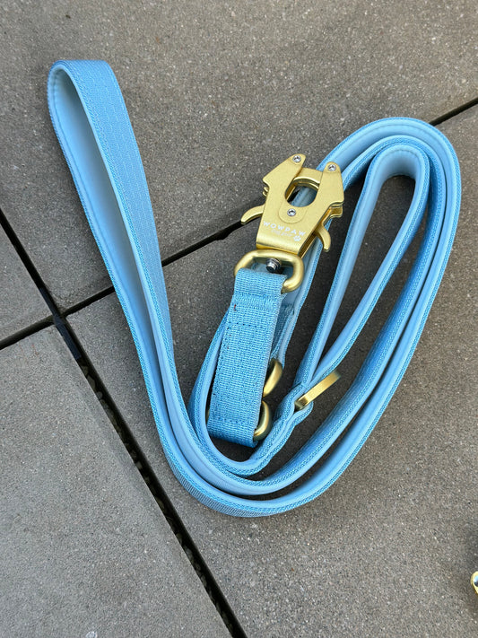 Smycz taktyczna dla psa ULTRA LIGHT Sky Blue Edition, długość 1,8m