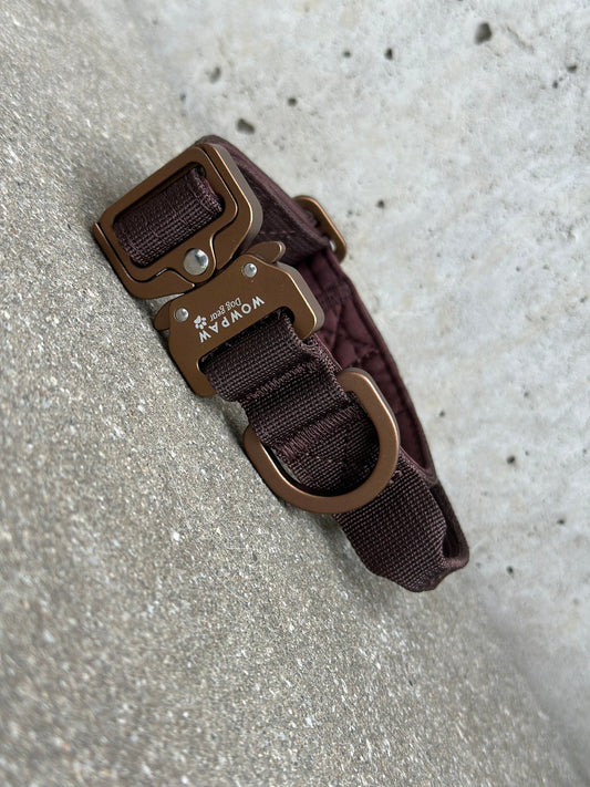 Wysokiej jakości taktyczna obroża dla psa XS 2,5 cm Brown Edition