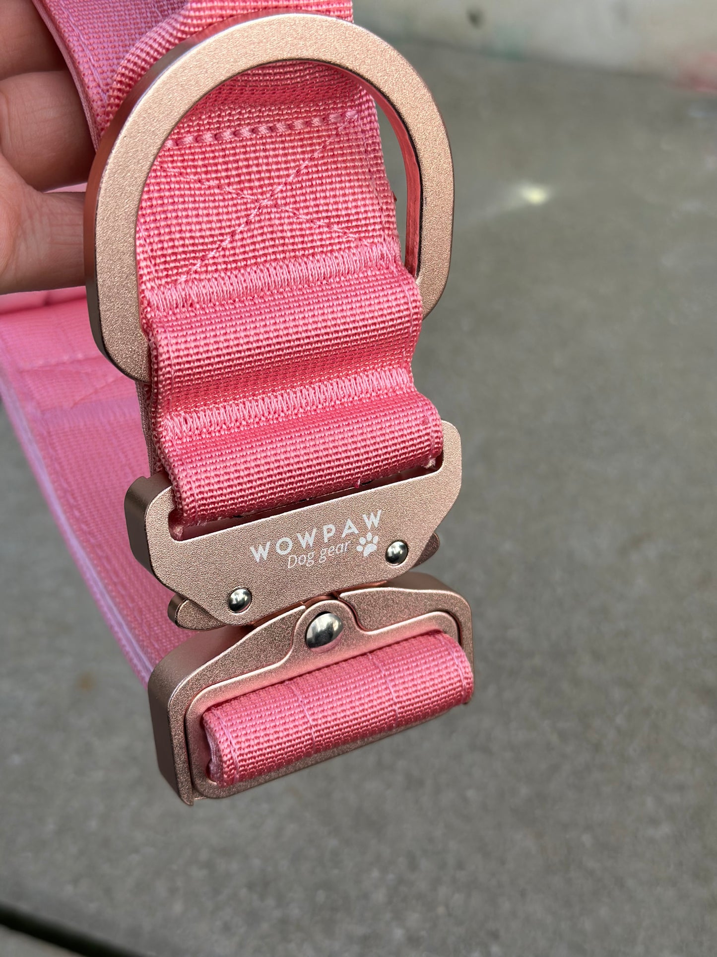 Hochwertiges taktisches Hundehalsband 5cm ULTRA LIGHT Rosa Edition Größe S