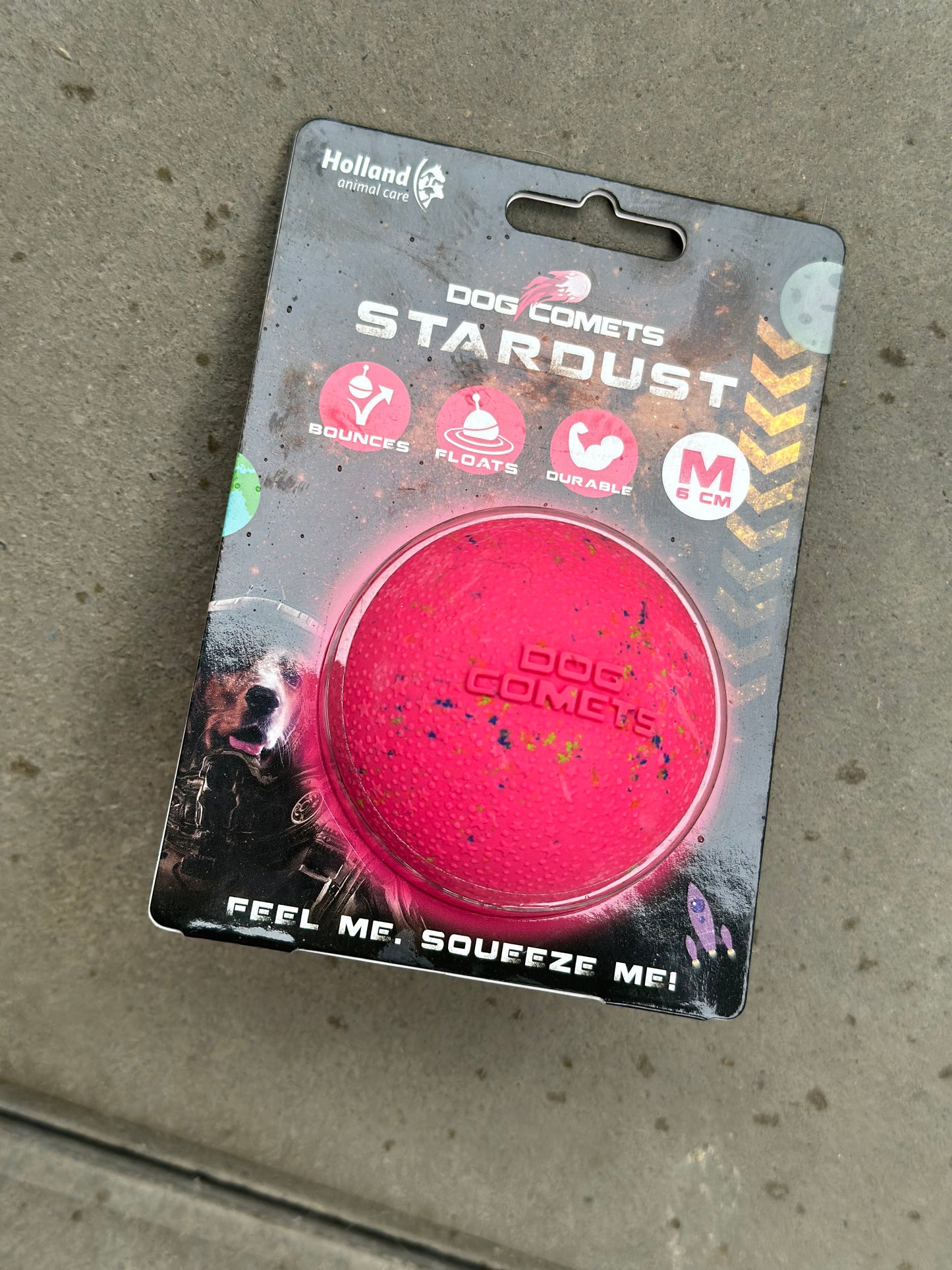 Dog Comets Ball Stardust S / M / Pink / Orange