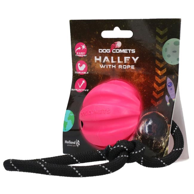 Dog Comets Ball Hale-Bopp mit Seil Grün / Pink / Orange
