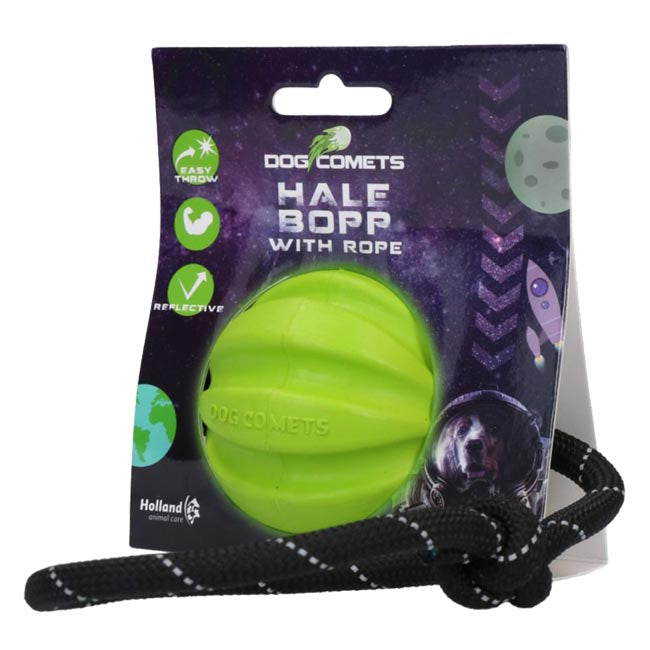 Dog Comets Ball Hale-Bopp mit Seil Grün / Pink / Orange