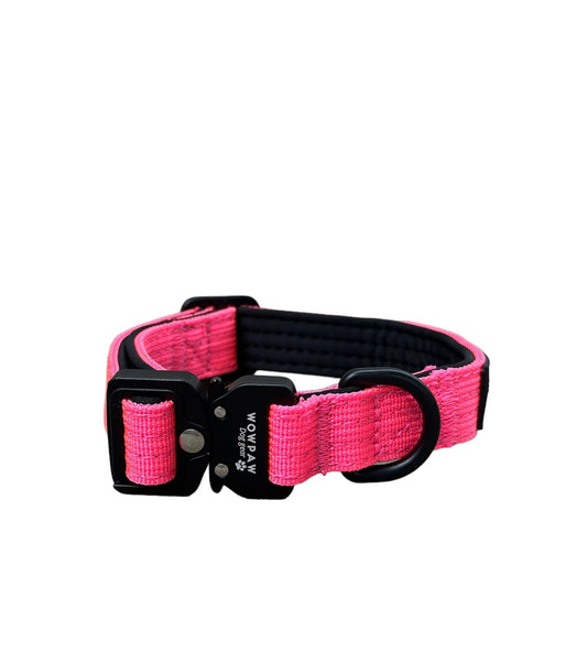 Hochwertiges taktisches Hundehalsband XXS 2cm Neonpink