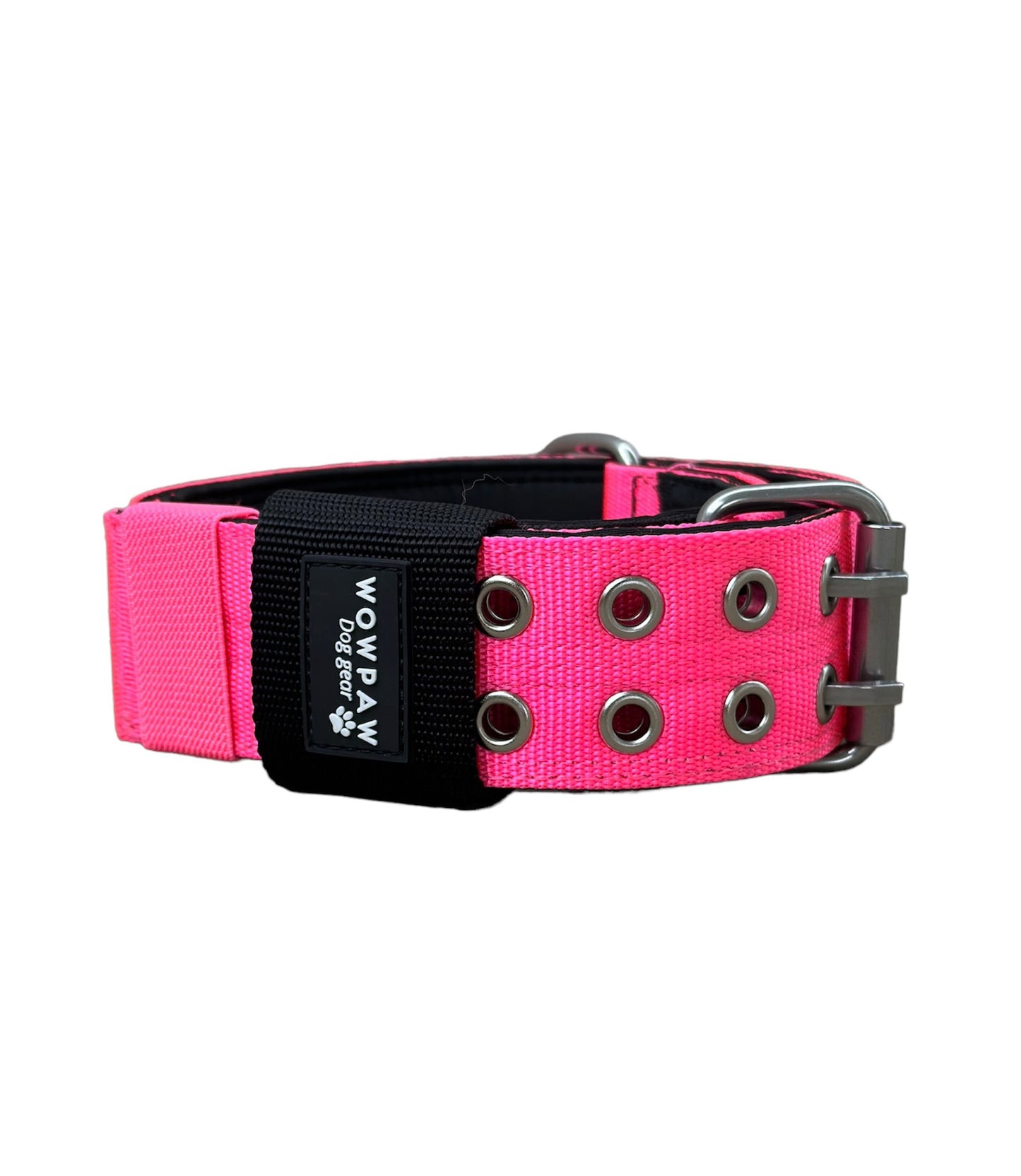 Hochwertiges Sporting Hundehalsband Neonpink Größe S