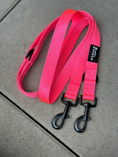 Standard Hundeleine S verstellbar Länge 2m Neonpink