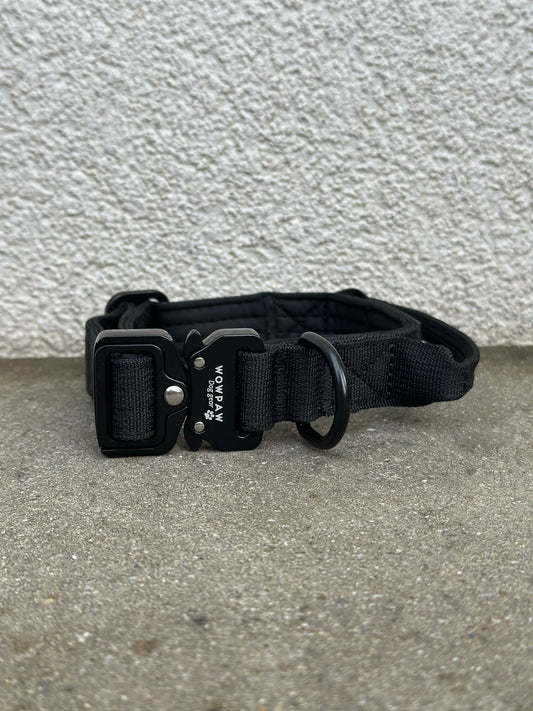 Hochwertiges taktisches Hundehalsband XS 2,5cm Schwarz