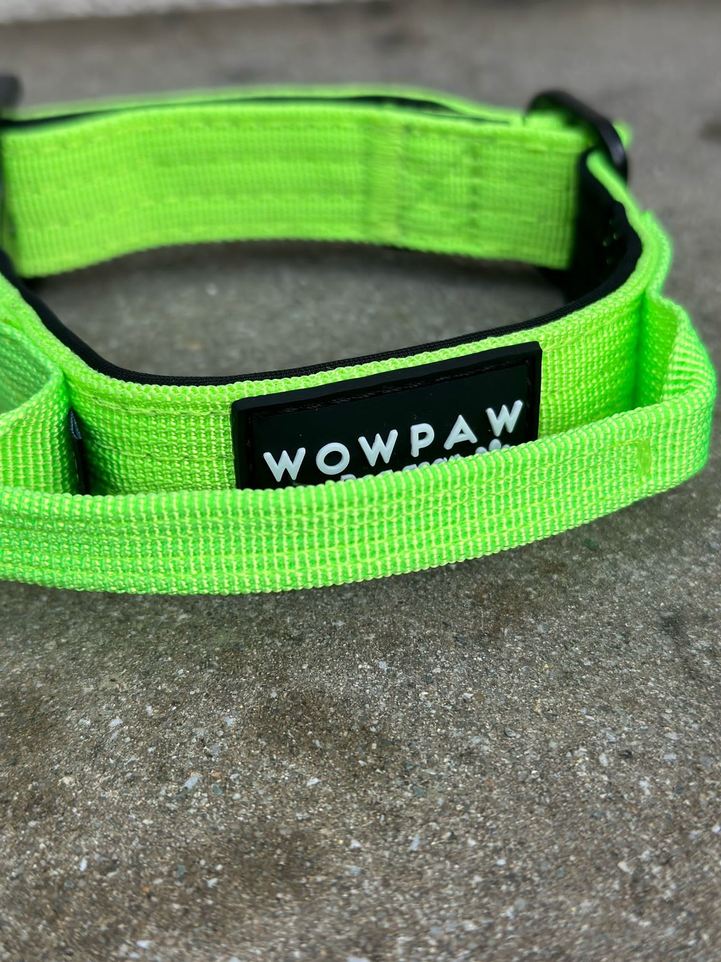 Hochwertiges taktisches Hundehalsband XS 2,5cm Neongrün