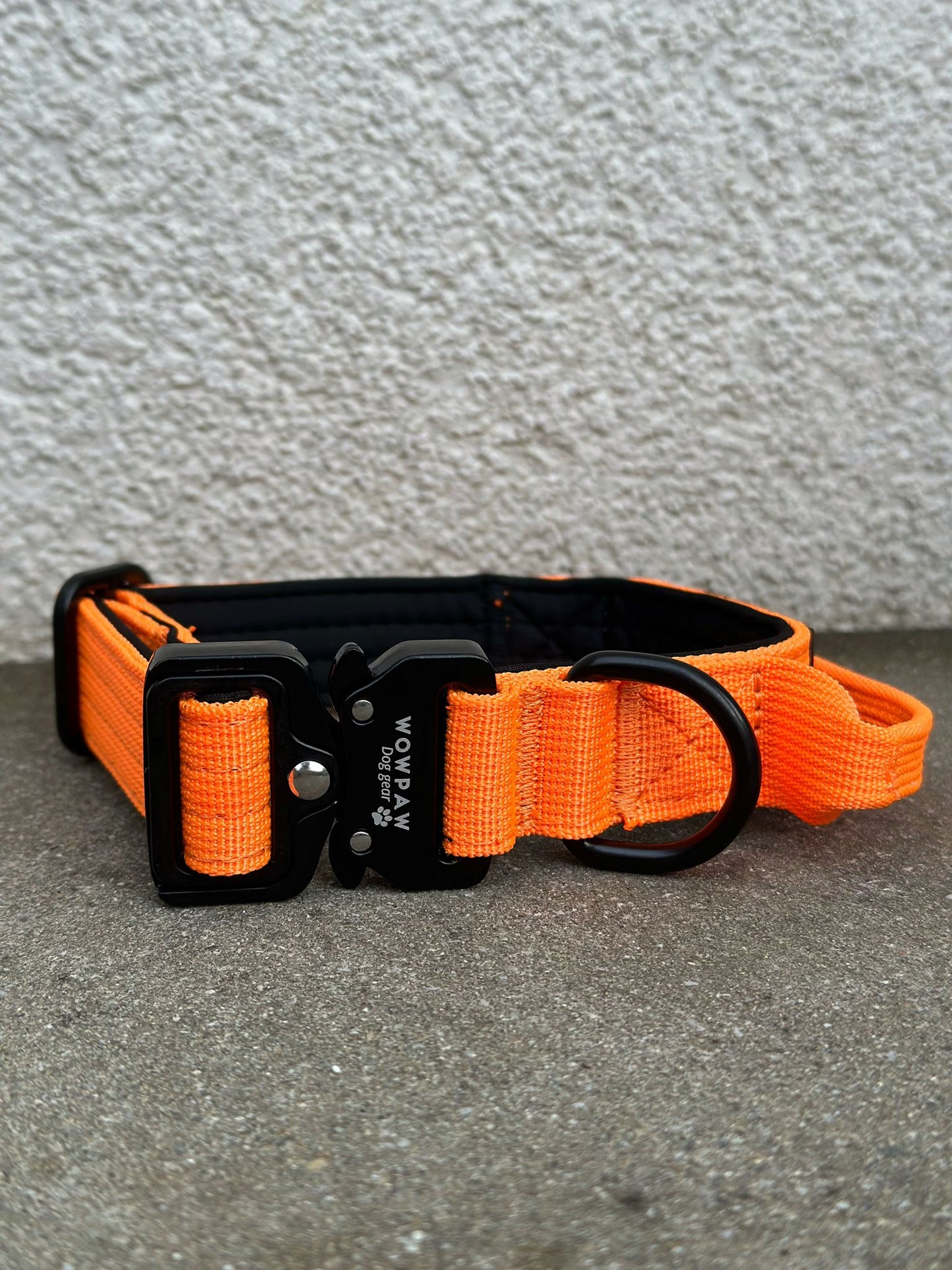 Collare per cani tattico di alta qualità 2,5 cm arancione neon taglia XS